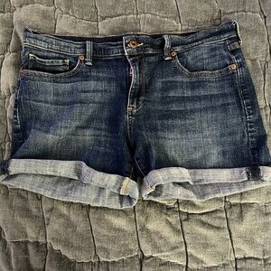 Luck Brand roll up denim shorts